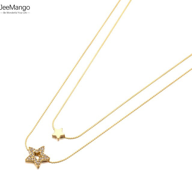 JeeMango Halskette Edelstahl, Gold, Zirkonia, Damen - Bild 1