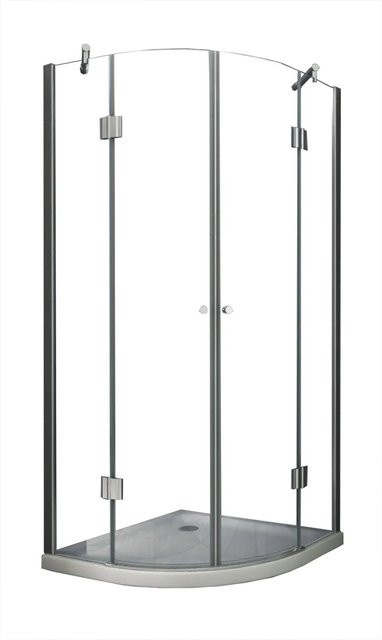 Glasdeals Duschkabine ANGOLO Quadrant Eckdusche aus Glas in Transparent mit Silber, B/T/H: 90 x 90 x 180 cm - Bild 1