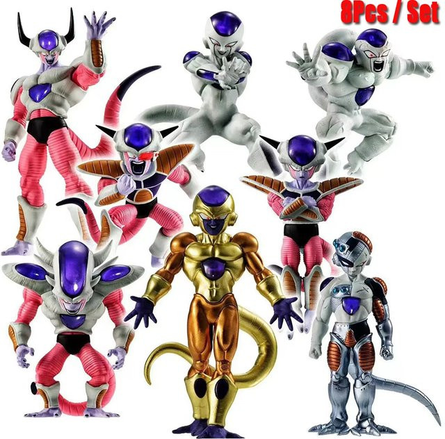 Bandai Dragon Ball Z Frieza Freezer Anime-Figuren, 8-teiliges Set, Kunststoff - Bild 1