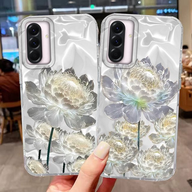 Samsung Handyhülle mit weißem Lotus-Gletscher-Design für Galaxy A57 A07 A17 A56 A55 A16 A26 A54 A15 A13 A36 A25 A35 A14 A34 A12 - Bild 1