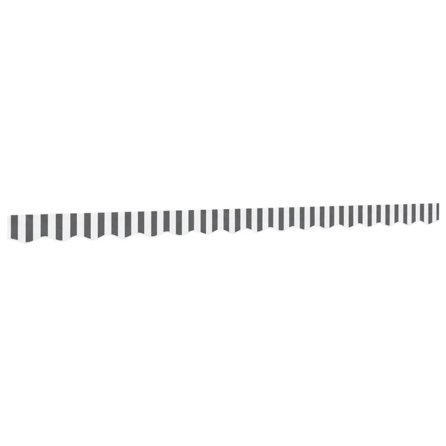 vidaXL Markisenvolant aus Polyester, Anthrazit und Weiß Gestreift, Breite: 4 m - Bild 2