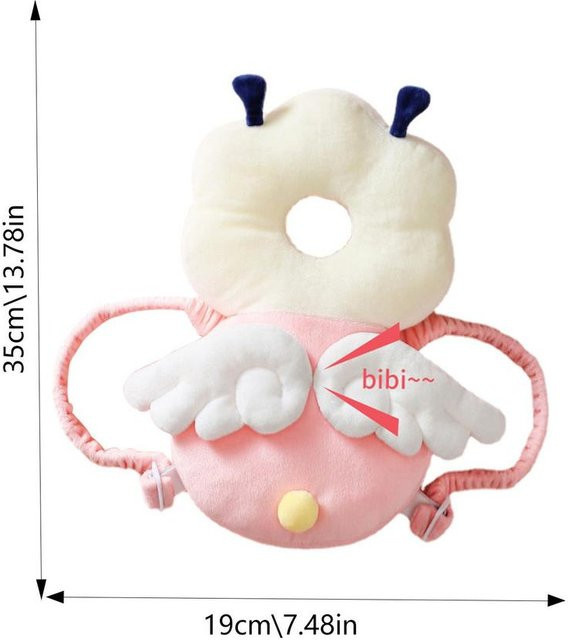 Kidsly Kopfschutzkissen für Babys mit Cartoon-Motiv in White und Multicolour, atmungsaktive Anti-Fall-Mütze und Rückenkissen für Kleinkinder - Bild 1