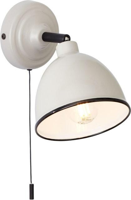 Brilliant Wandleuchte Telio mit Zugschalter in Grau/Taupe für E14 Leuchtmittel - Bild 1