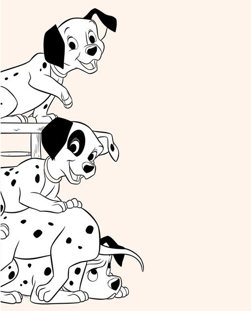 Komar Wandbild 101 Dalmatian Playing Paper Poster, Breite: 40 cm, Höhe: 50 cm - Bild 1