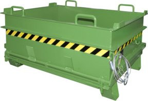 Bauer Südlohn Baustoffcontainer BC 500 mit Steinklammer-Entriegelung in Resedagrün - Bild 1