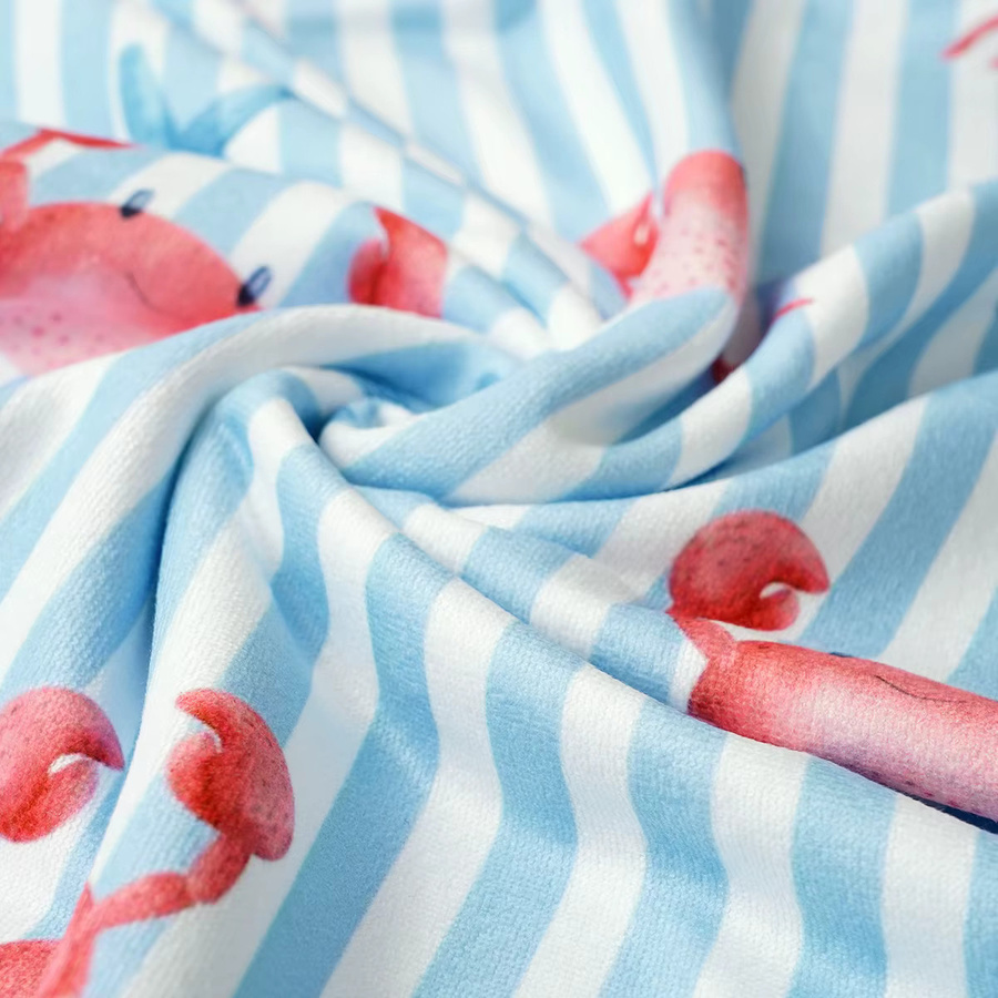 HappyFlute Baby-Badetuch mit Kapuze in Blau, weiches Kapuzenhandtuch und Schlafwickeldecke für Neugeborene und Kleinkinder - Bild 1