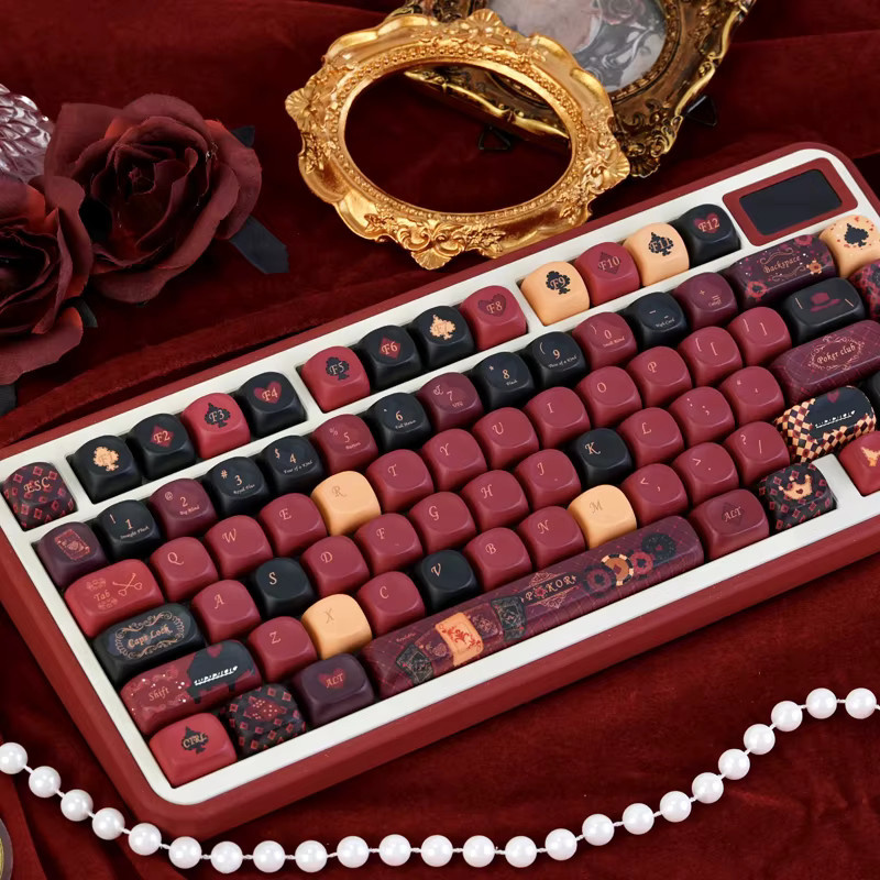 Individuelle Tastatur-Tastenkappen im Queen-Design mit 130 Tasten, MOA-Profil aus PBT-Material für MX-Switches, Mehrfarbig - Bild 3