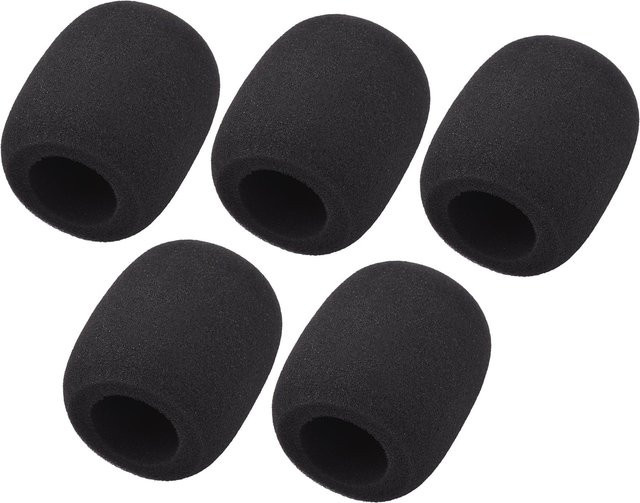 Ammoon Mikrofon-Schaumstoff-Windschutzscheibe zur Geräuschreduzierung in Schwarz, 5er Pack - Bild 1