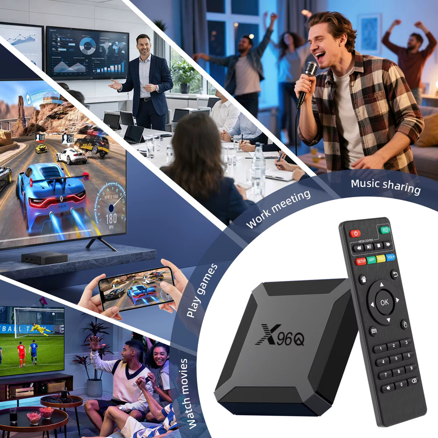 X96Q Android 10 TV-Box mit Allwinner H313 Quad-Core, 4K UHD Smart Media Player, Schwarz, WLAN und Ethernet - Bild 5