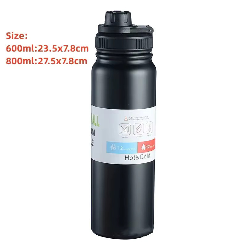 JUSTINLAU Outdoor Thermos Wasserflasche mit Tee-Filter aus Edelstahl, isolierte Sportflasche, Weiß, 600 ml oder 800 ml - Bild 5