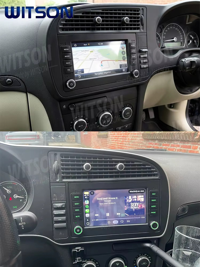 WITSON Android Autoradio im OEM-Style für SAAB 9-3 (2007-2012) mit 7 Zoll Display, WLAN, GPS und CarPlay in Schwarz - Bild 2