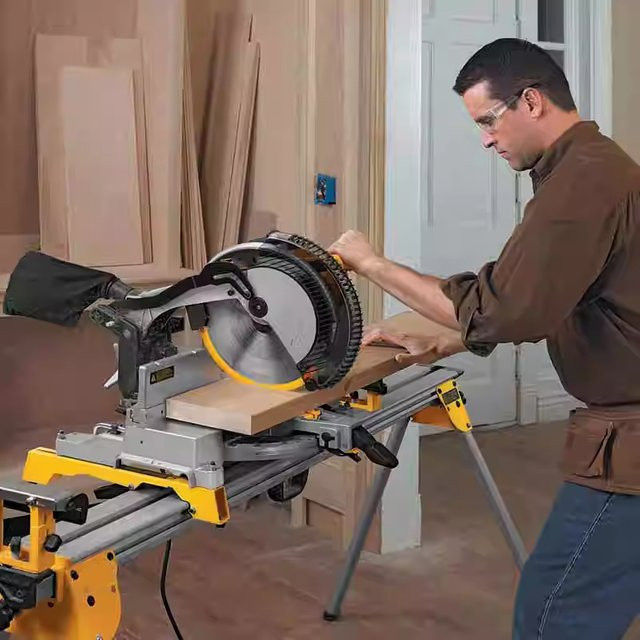 LZHZXY Präzisions-Gehrungssäge DWS780 mit Push-Pull-Funktion, 1600 W elektrische Säge für Aluminium und Holz - Bild 1