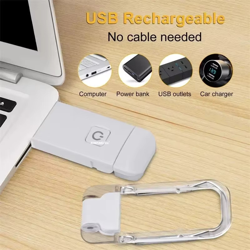 XIWANGFIRE LED Leseleuchte mit Clip und USB-Ladefunktion, tragbares Nachtlicht in Weiß - Bild 5