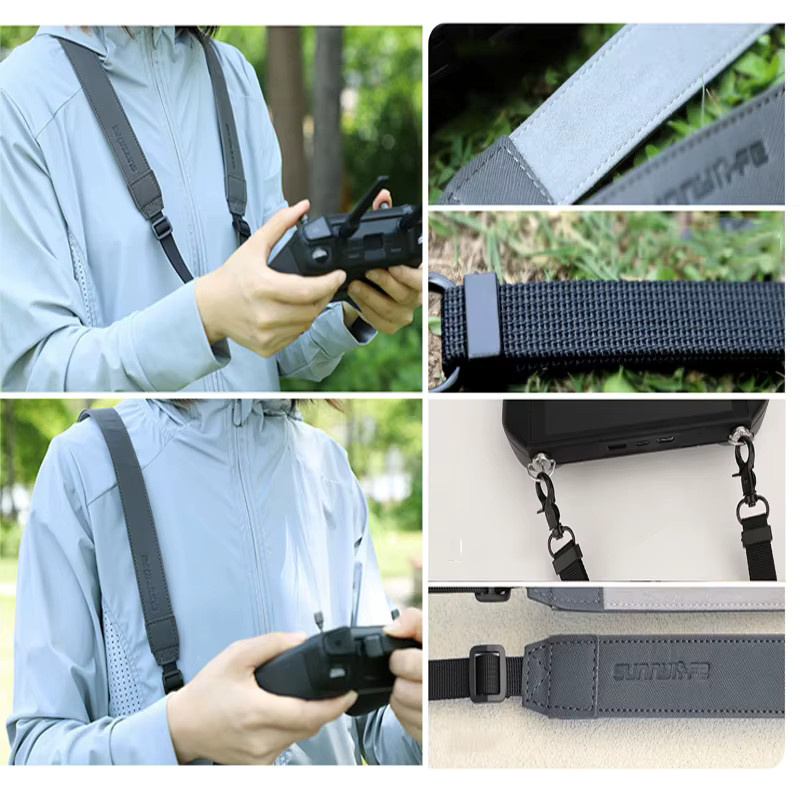 DJI PU-Doppelhakengurt in Schwarz für RC Pro 2, RC Pro, RC 2 und DJI Mavic 4 Pro Fernbedienungen - Bild 2