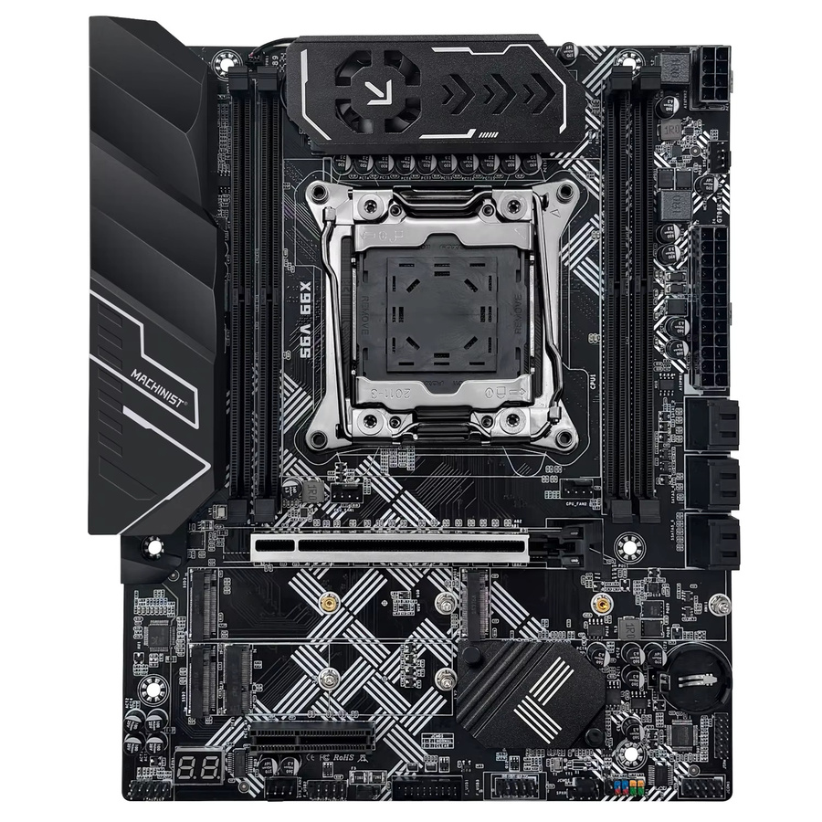MACHINIST V9S X99 Motherboard Kit mit Intel Xeon E5 2650 V4 CPU, 32 GB DDR4 2133 MHz ECC RAM, 3x NVMe M.2, M-ATX, Schwarz - Bild 5