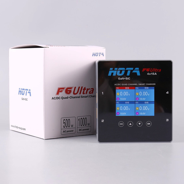 HOTA F6 Ultra Intelligentes Balancer-Ladegerät mit AC/DC-Eingang für 1-6S Li-Po Akkus und Galliumnitrid-Stromversorgung - Bild 1