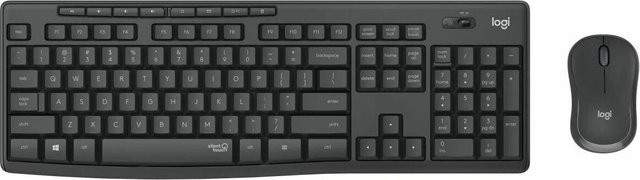 Logitech MK295 Silent Wireless Combo Tastatur und Maus in Schwarz mit USB-Empfänger und Membrane-Technologie - Bild 1