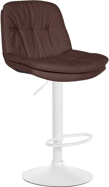 DELUKE Barhocker MITUN in Braun mit Lehne, höhenverstellbar und drehbar, B/T/H: 46 x 54 x 92 cm - Bild 1