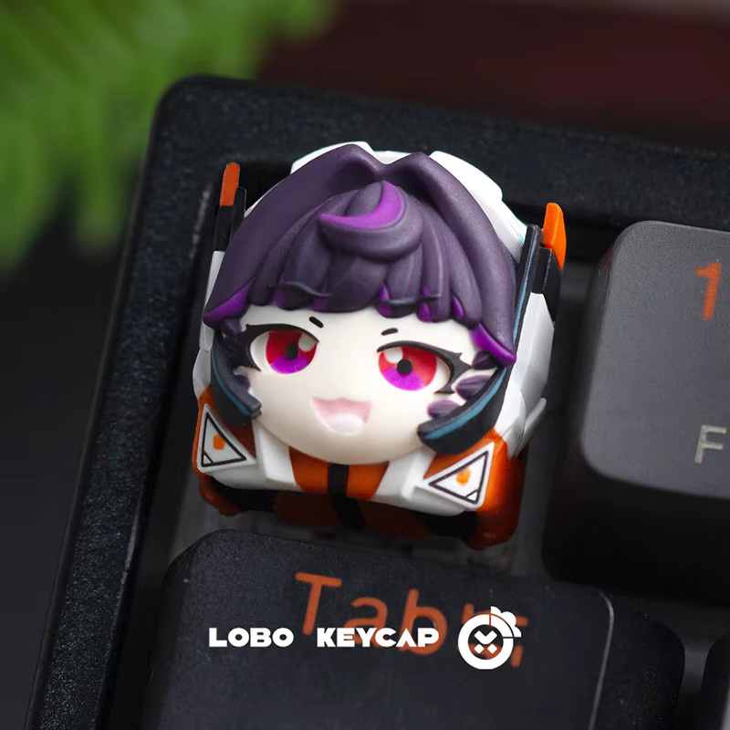 Attack Shark Overwatch Tastenkappe Juno D.VA Mercy Kiriko Personalisierte Harz-Mechanische Tastatur-Aufsatz Multicolour - Bild 1