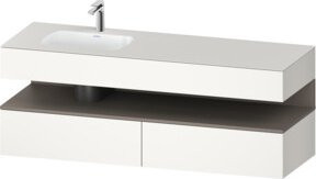 Duravit Einbauwaschtisch-Möbel-Set Qatego in Weiß, B/T/H: 160 x 50 x 60 cm - Bild 1