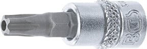 BGS Bit-Einsatz 5184-TS30 in Silber mit Innenvierkant 6,3 mm (1/4") und TS-Profil für TX Plus mit Bohrung - Bild 1