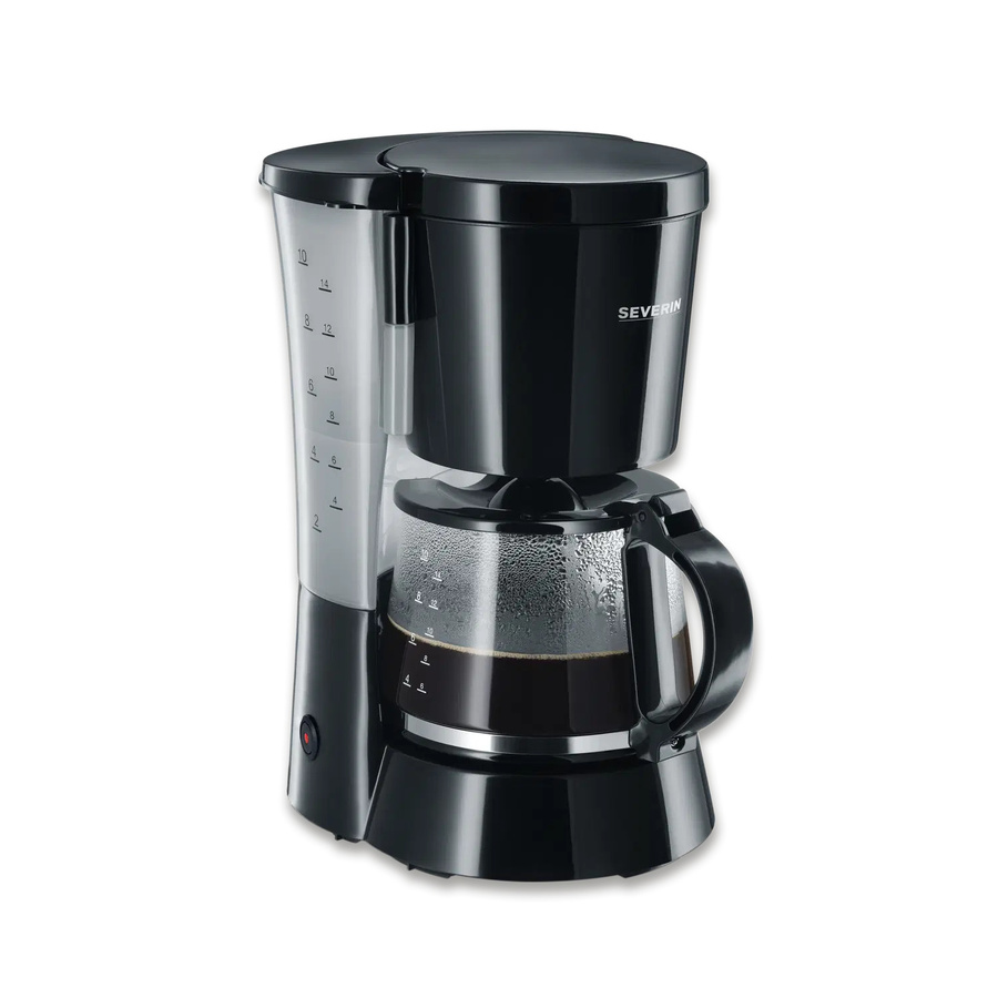 Severin Kaffeemaschine in Schwarz mit Glaskanne und Warmhaltefunktion - Bild 1