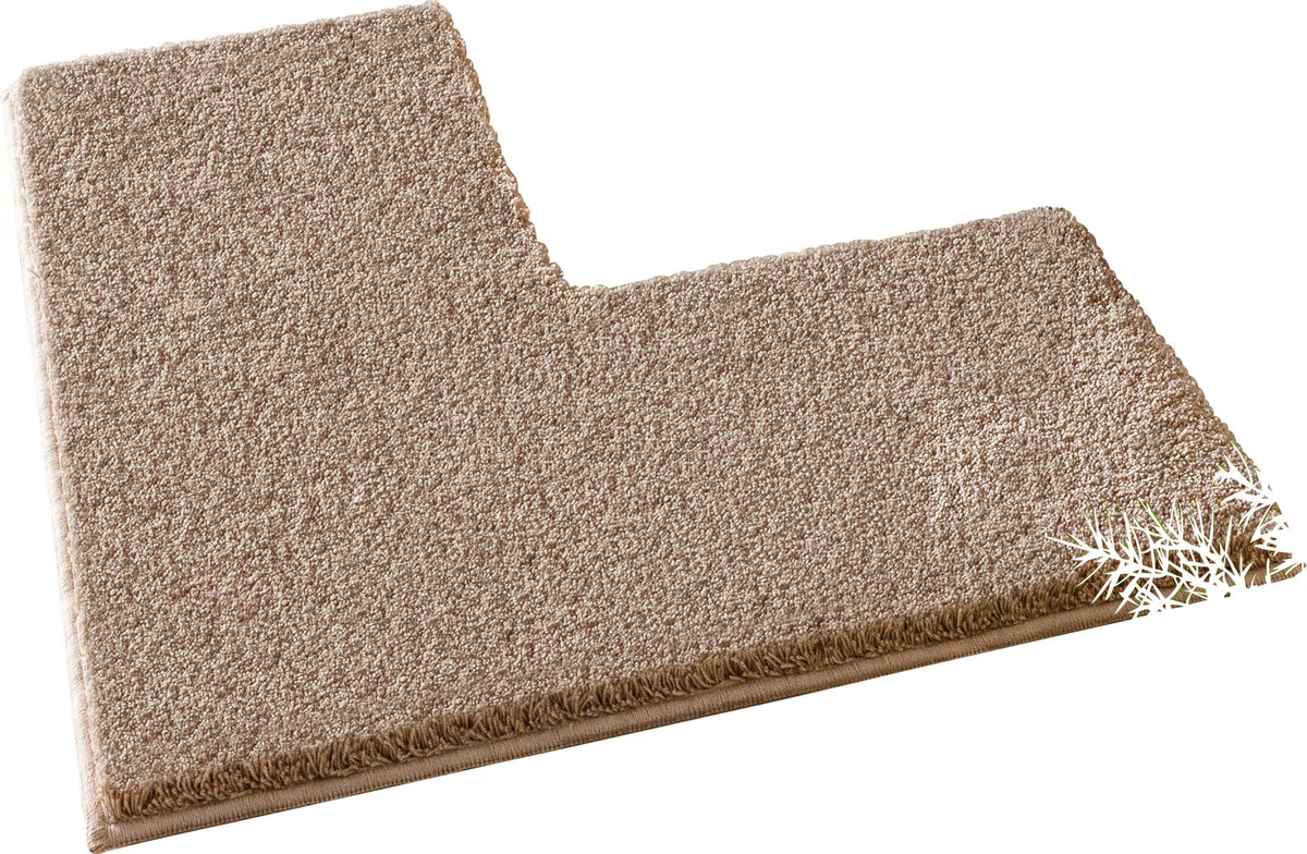 Rutschfeste Badematte aus Polyacryl in Beige, eckig und für Fußbodenheizung geeignet - Bild 2