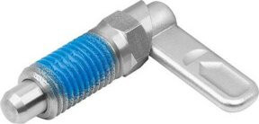 KIPP Sperrriegel M16 x 1,5 Ø 8mm Form AP ohne Kappe und Mutter aus Edelstahl in Silber und Blau - Bild 1