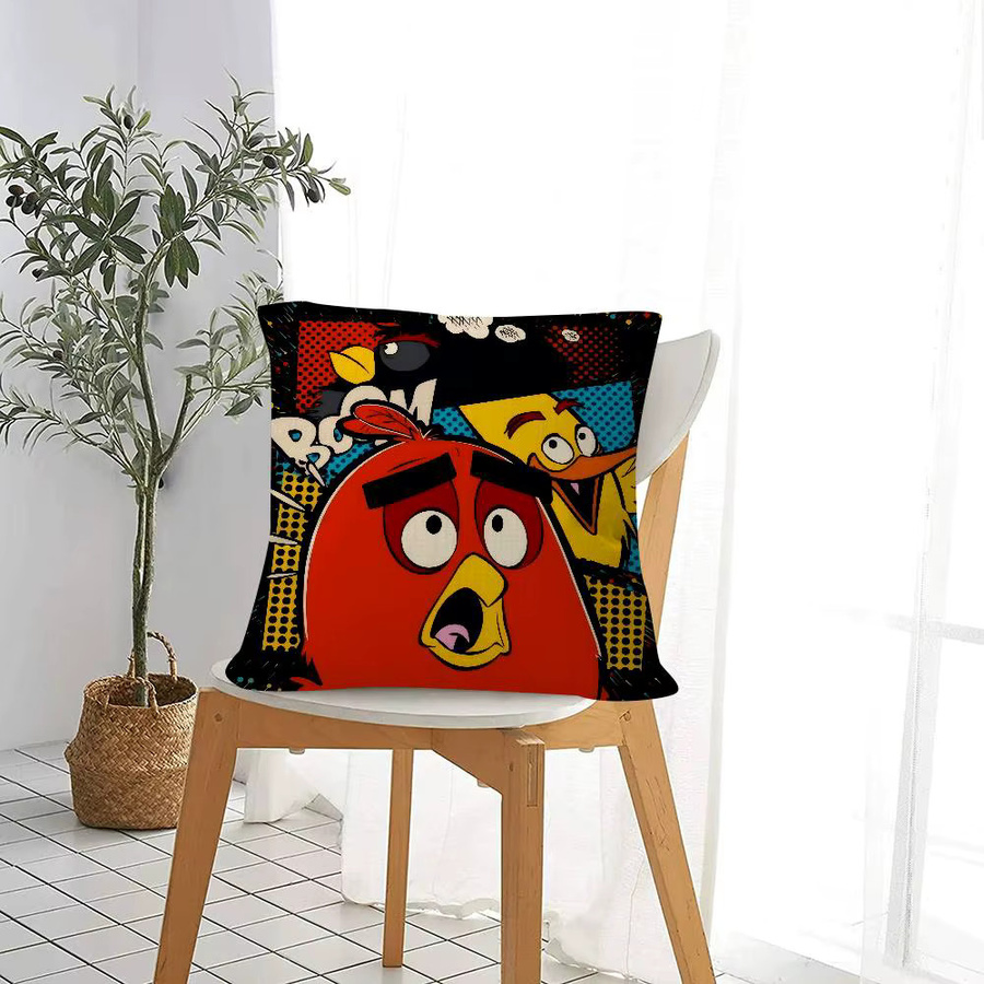 Angry Birds Kissenbezug quadratisch, buntes Motiv für Sofa und Auto - Bild 3