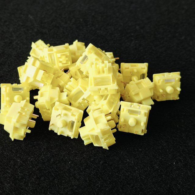 Outemu Pear Switch Hot Swap 5-polige taktile Schalter für mechanische Tastaturen in Gelb mit 35 g Druckkraft - Bild 1