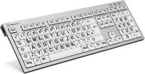 LogicKeyboard Largeprint USB-Tastatur mit QWERTZ-Layout in Schwarz auf Weiß - Bild 1
