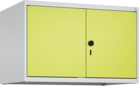 C+P Aufsatzschrank Classic PLUS mit 2 Abteilen und Sicherheits-Drehriegel, B/H/T: 80 x 50 x 50 cm, Lichtgrau/Clowngrün - Bild 1