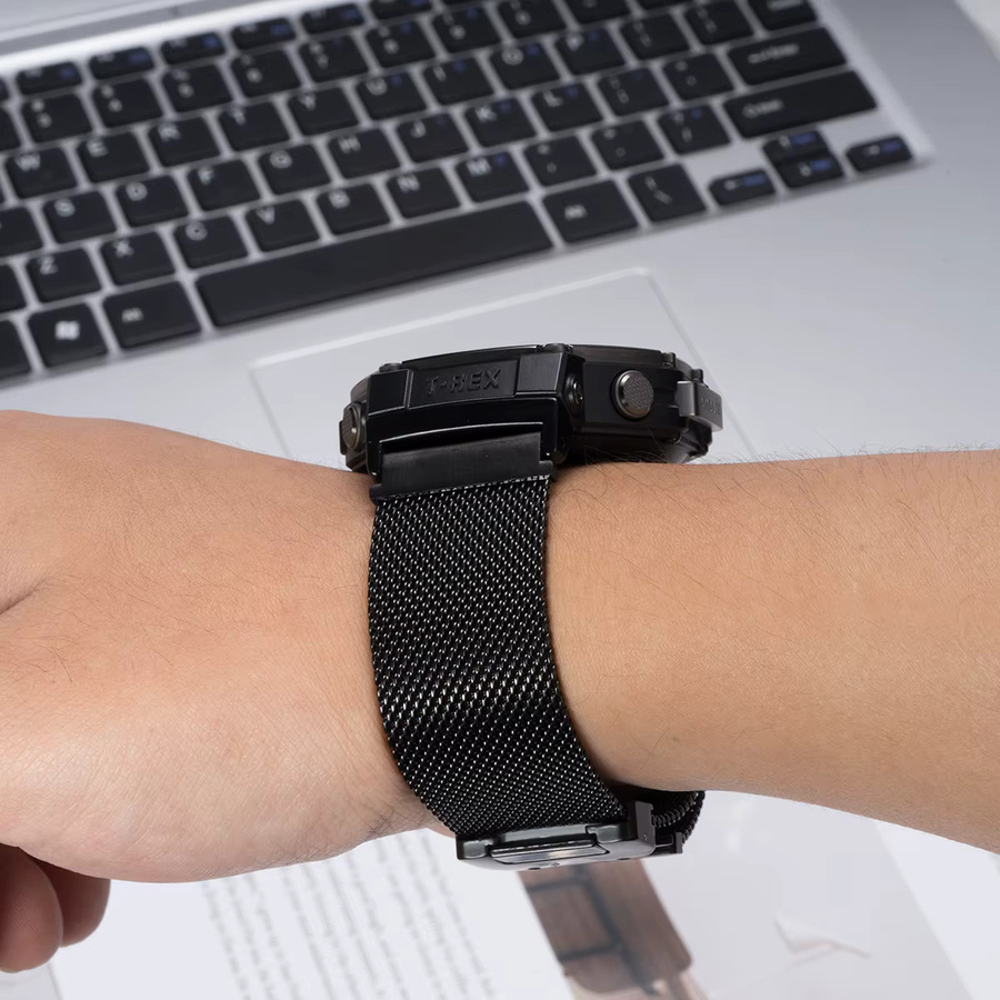 Geekthink Uhrenarmband Milanaise, Edelstahl, Schwarz - Bild 3