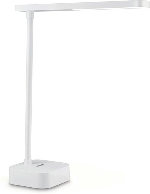 Philips Schreibtischleuchte Tilpa in Weiß mit Akkubetrieb, dimmbar und verstellbar, 5 W, 5000 K - Bild 1
