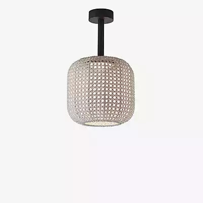 Bover Nans LED Deckenleuchte in Weiß mit Glas und Metall im Boho-Design - Bild 1