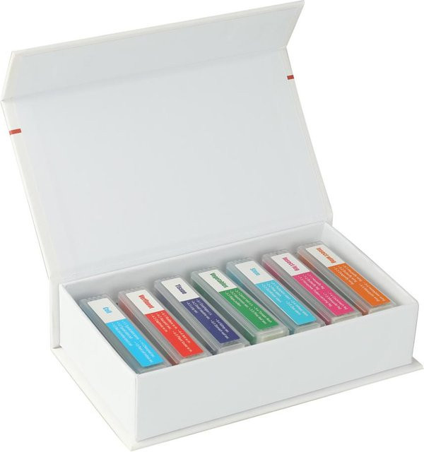 TOMTOP JMS Mikroskopproben, biologische Objektträger, 35-teiliges Set, white, multicolour - Bild 1