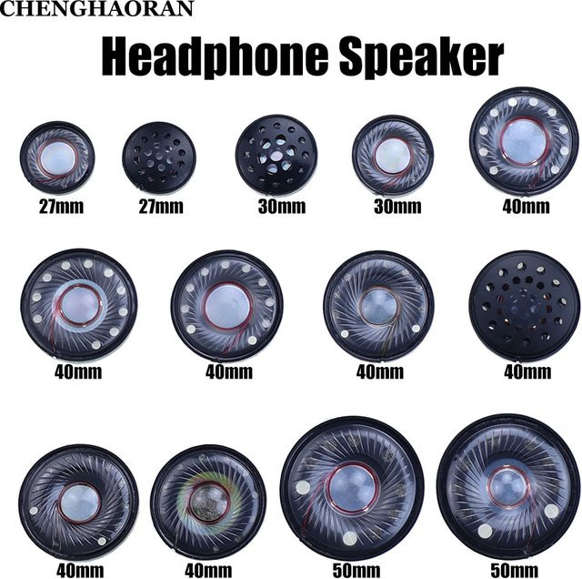ChengHaoRan 2er-Set Hifi-Kopfhörer-Lautsprecher Treiber mit 32 Ohm und magnetischer Rauschunterdrückung in Schwarz - Bild 1