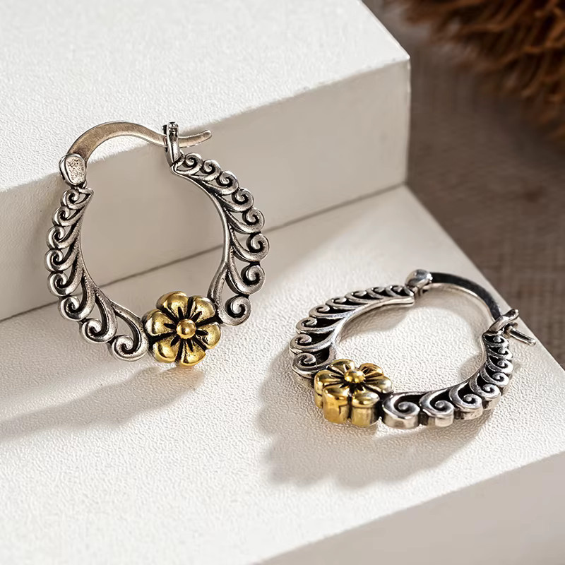 Huitan Creolen, Gold, Damen - Bild 2