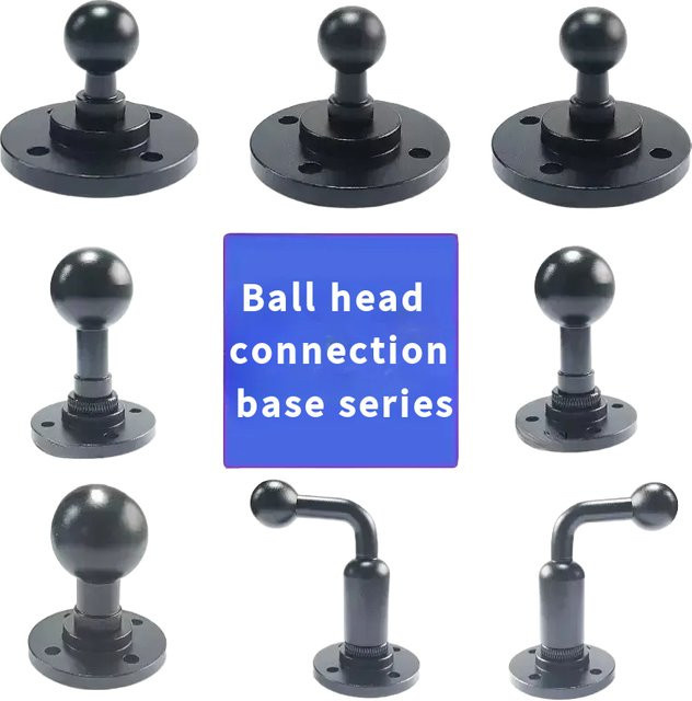 Ballhead 40mm Basisadapter-Clip-Serie Halterung für GoPro Action-Kamera und Handy in Schwarz - Bild 1