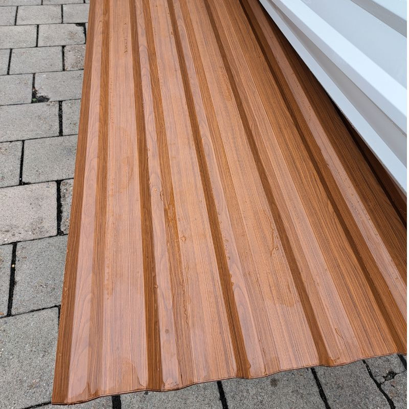 Trapezblech Friedrich von Lien AG Wandverkleidung Holzoptik Eiche Braun, 7 Stück, Länge: 5,70 m, Breite: 138 cm - Bild 1