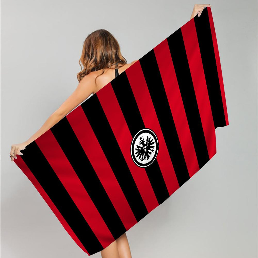 Eintracht Frankfurt Mikrofaser Strandtuch Saugfähig und Schnelltrocknend, B/H: 50 x 100 cm - Bild 2