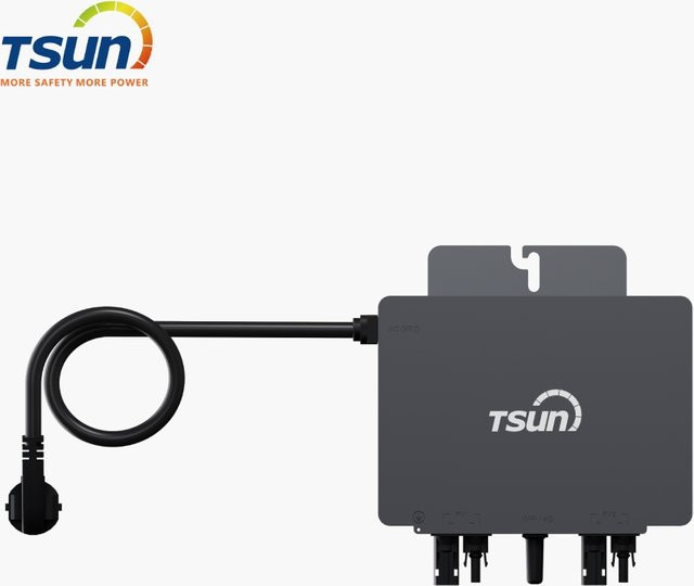 TSUN Micro-Inverter TSOL-MS800(MX800Lite) 800W für Balkonkraftwerke, IP67 wetterfest, 2 MPPT, Bluetooth & WiFi, Schwarz, inkl. 5m Verbindungskabel - Bild 1