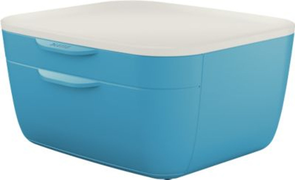 Leitz Cosy Schubladenbox mit 2 Schüben, blau, B: 25,1 cm, T: 27,5 cm, H: 14,3 cm - Bild 2