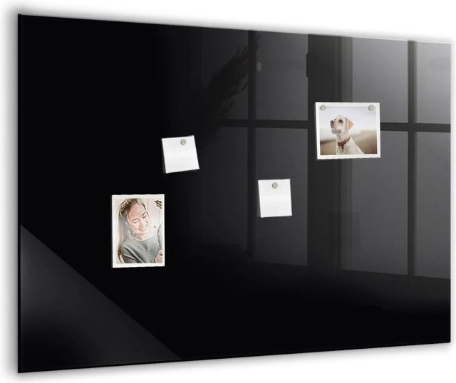 Tulup Magnetische Glassboard Beschreibbare Magnettafel Schwarz B: 100 cm, H: 70 cm - Bild 1