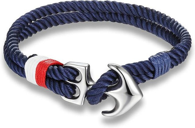 Armband, Paracord, Edelstahl, grau, Herren - Bild 1