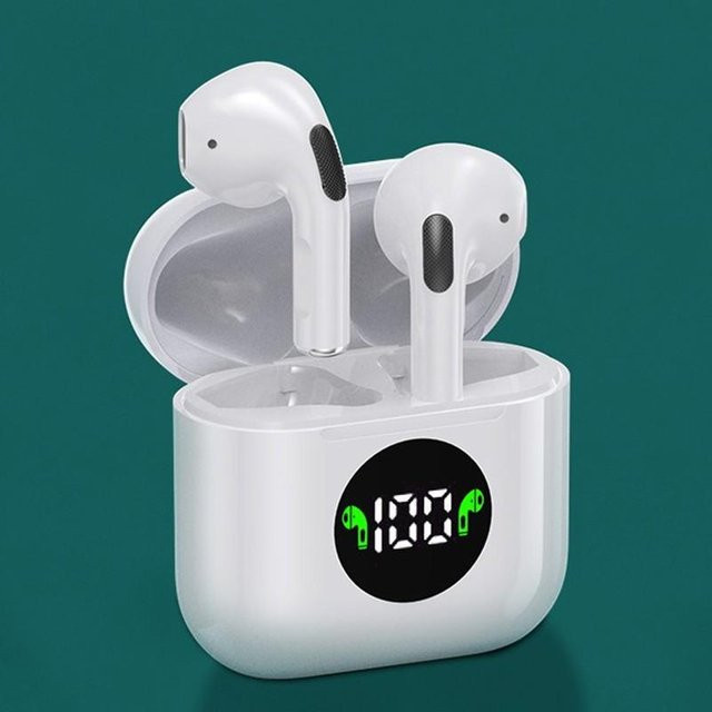 MGB Pro4 TWS Bluetooth Headset mit LED Digital Display, HiFi drahtlose Sport Kopfhörer, weiß - Bild 1