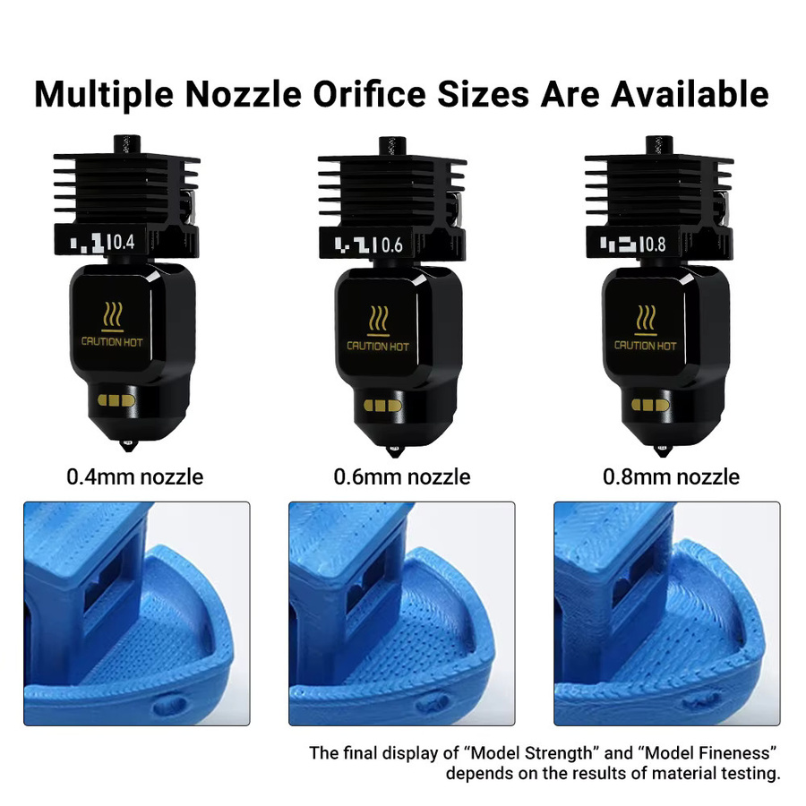 Bambu Lab P2S Standard High Flow Hotend für FDM-Drucker mit abnehmbarer Düse in Schwarz, erhältlich in 0,4 mm, 0,6 mm oder 0,8 mm - Bild 3