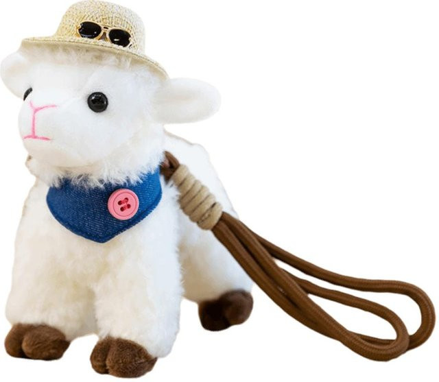 Lamm Anhänger, Plüsch, weiß, 14 cm, Unisex - Bild 1