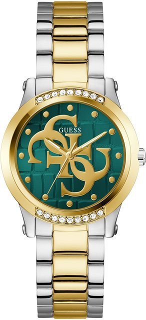 Guess Damenuhr Annette, Quarz, Edelstahl, Grün, 36 mm, 1 ATM - Bild 1