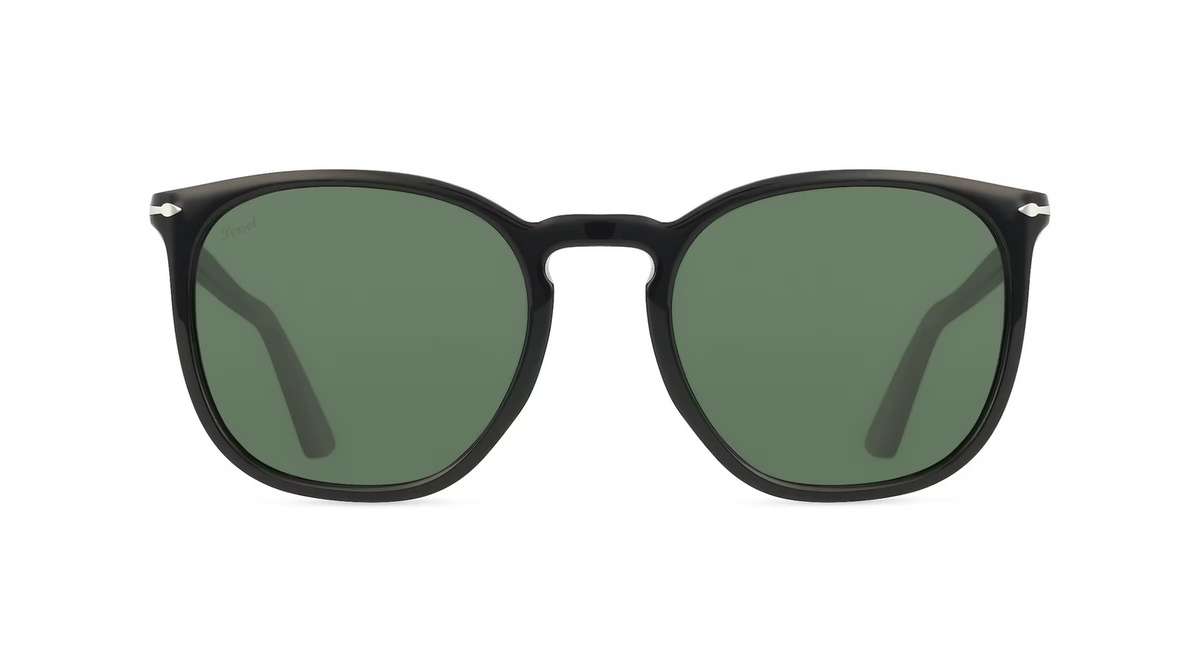 Persol 0PO3316S Sonnenbrille Vollrand, Eckig, Acetat, Unisex, schwarz, green - Bild 1